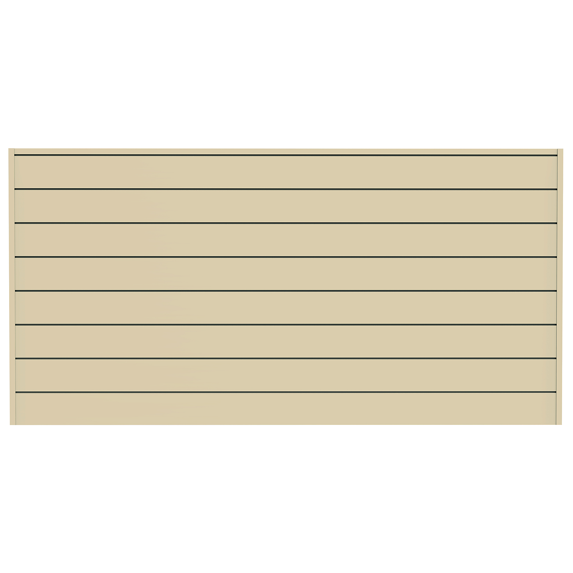 CrownWall, Slatwall Panel Kit 8ft. x 4ft. in Sandstone, Width 96 in, Height 48 in, Depth 0.5 in, Model# CW684SAN-K